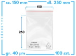150x250 mm torebki strunowe 100 szt. woreczki (15x25 cm)