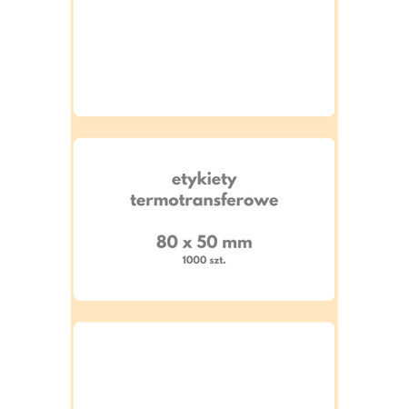 80x50 mm 1000 szt. etykiety samoprzylepne termotransferowe białe