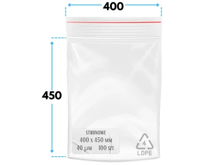 karton 400x450 mm torebki strunowe 1000 szt. woreczki (40x45 cm)