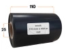 110x450 kalka WOSKOWA taśma termotransferowa wosk 110mm 450m czarna OUT