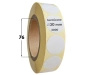 fi 30 mm etykiety termiczne 2000 szt. gilza 76 perforacja samoprzylepne białe