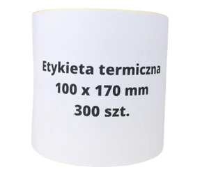 100x170 mm etykiety termiczne 300 szt. PERFORACJA samoprzylepne białe