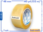 rolka hotmelt 48mm x 145yd (132m) smart BEZBARWNA taśma klejąca 48/145 pakowa 1 sztuka