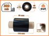 60x300 kalka WOSKOWA taśma termotransferowa wosk 60mm 300m czarna OUT