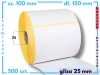 100x150 mm etykiety termiczne 500 szt. gilza 25 KAUCZUK samoprzylepne białe 100/150 żółty podkład