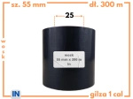 55x300 kalka WOSKOWA taśma termotransferowa wosk 55mm 300m czarna IN