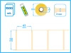 58x43 mm etykiety termiczne 1000 szt. samoprzylepne białe 58/43