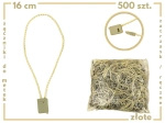 ZŁOTE 500 szt. łączniki do metek ręczne plomby odzieżowe GOLD