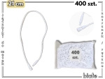 BIAŁE 21 cm 400 szt. łączniki do metek ręczne plomby odzieżowe WHITE