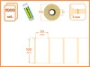 100x50 mm etykiety papierowe 1000 szt. gilza 40 samoprzylepne termotransferowe  do kalek