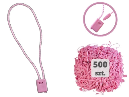 RÓŻOWE JASNE 500 szt. łączniki do metek ręczne plomby odzieżowe LIGHT PINK