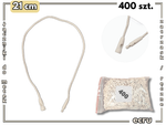 ECRU 21 cm 400 szt. łączniki do metek ręczne plomby odzieżowe WHITE