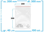 200x300 mm torebki strunowe 100 szt. woreczki (20x30 cm)