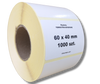 60x40 mm etykiety 1000 szt. gilza 40 samoprzylepne naklejki termotransferowe białe 60/40
