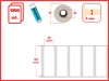 białe 32x15 mm etykiety FOLIOWE samoprzylepne 2000 szt gilza klej 40 akryl termotransferowe 