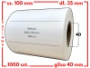 białe 100x35 mm etykiety FOLIOWE 1000 szt. gilza 40 mm termotransfer