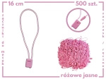 RÓŻOWE JASNE 500 szt. łączniki do metek ręczne plomby odzieżowe LIGHT PINK