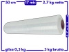 50 cm folia stretch 3 kg brutto (2,7 kg netto) przeźroczysta 17 mic - strecz bezbarwny długa i wydajny