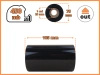 105x450 kalka WOSKOWA taśma termotransferowa wosk 105 mm 450 m czarna OUT