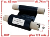65x74 OUT kalka ŻYWICZNA taśma termotransferowa żywica 55 mm 74 m czarna