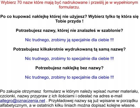 Naklejki na przyprawy - zestaw 70szt.