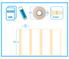 100x30 mm etykiety termiczne 1000 szt. samoprzylepne białe 100*30