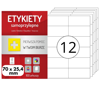 Etykiety 105x48 mm w arkuszach A4 - 1200 etykiet samoprzylepnych uniwersalnych do drukarek biurowych